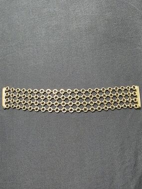Estate - Gold Rone  Multi-Row Chain Link Bracelet Item 407